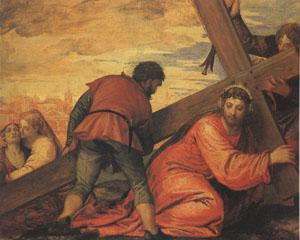 Veronese and Studio rJesus Falls under the Weight of the Cross (mk05) France oil painting art